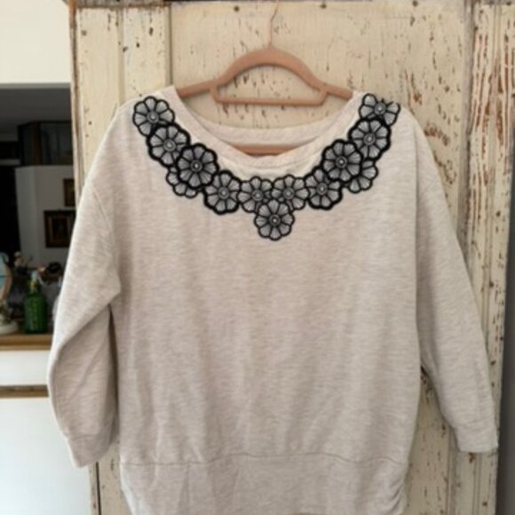 ANTHROPOLOGIE SATURDAY SUNDAY APPLIQUE SWEATSHIRT - Picture 3 of 5